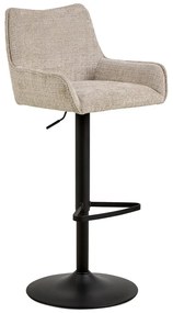 Béžová barová stolička s nastaviteľnou výškou/s podrúčkami (výška sedadla 85 cm) Eddie – Actona