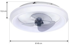 Starluna Koby stropný LED ventilátor CCT stmiev.