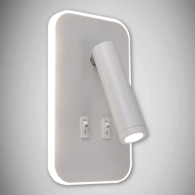 Nástenné bodové svietidlo Otello LED D 6 W + 3 W biele 0372 K1