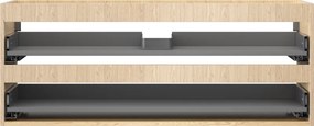 Mexen Box-A, závesná skrinka 120 cm, 2 zásuvky, dub, 91AX0-1200-470-2-81