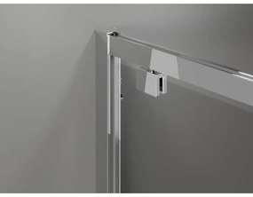 Mexen Exo, 1-krídlové sprchové dvere do otvoru 85 cm, 6mm číre sklo, chrómový profil, 8181-085-000-01-00