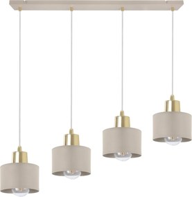 Závesné svietidlo Panta, 4x béžové kovové tienidlo, g