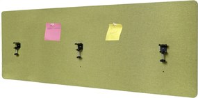 Akustický panel na stôl HWC-G75 - dvojstenná látka/textil - 60x160 cm - zelená