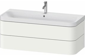 DURAVIT Happy D.2 Plus c-shaped závesná skrinka s nábytkovým umývadlom s otvorom, 2 zásuvky, 1175 x 490 x 480 mm, biela matná lakovaná, HP4349O36360000