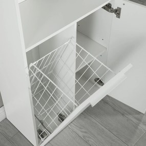 Kúpeľňová skrinka s košom Houseland Nelly matná biela