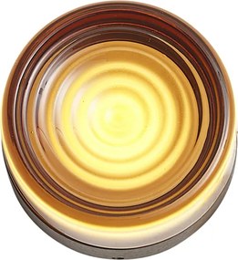 Dizajnové nástenné svietidlo tmavý bronz s jantárovým sklom IP44 - Michele