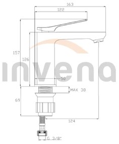 Invena Neri, umývadlová batéria, chrómová, BU-01-001-L
