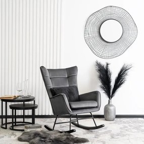 Kreslo ANTONIO hojdacie, sivé