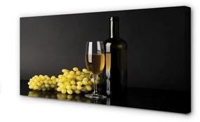 Obraz canvas Fľaša vína ovocie 125x50 cm