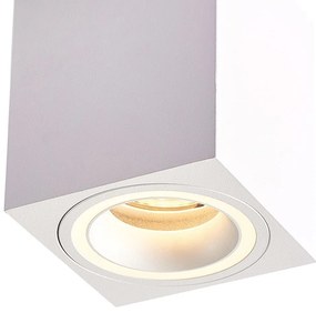 Stropné svietidlo Bima Ring Square, 1x biele kovové tienidlo