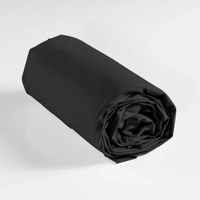 Čierna napínacia bavlnená plachta 180x200 cm Lina – douceur d'intérieur