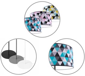 Stojacia lampa Garo, 1x textilné tienidlo so vzorom (výber z 3 farieb), (výber z 3 farieb konštrukcie), o