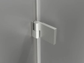 Mexen Lunar-B Duo výklopný sprchový kút 100 x 90 cm, číre sklo, brúsená oceľ, 832-100L-090P-97-00