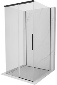 Mexen Rox-3S, 3-stenný sprchový kút 95 x 95 cm, 8mm číre sklo, čierny profil, 8C2-095-095-70-00-3S