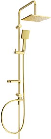 Mexen sprchový set X45 s hornou hlavicou  20x20 cm, zlatá, 798454591-50