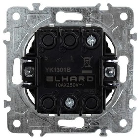 Elhard Vypínač Royal č.1 jednopólový, čierny YK1301B