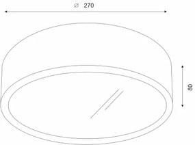 Brilagi - LED Stropné svietidlo CARVALHO 1xE27/60W/230V dub orech pr. 27 cm