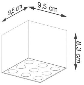 Stropné LED svietidlo Ozzy, 1x LED 16w, 4000k, b