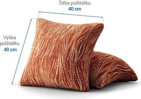 Bielastické poťahy UNIVERSO NOVÉ žíhané tehlové obliečky na vankúšiky 2 ks (40 x 40 cm)