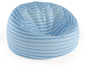 Sablio Sedací vak Cocoon Světle modré pruhy - 115 x 75 cm x 45 cm