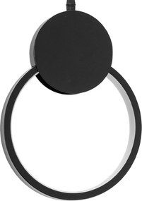 Toolight - LED závesné stropné kruhové svietidlo APP852-CP, čierna, OSW-07021