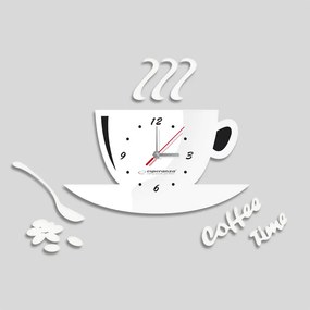 Nástenné hodiny DIY ESPA FLO006, Coffee Time White, 50x38cm