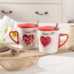 Sada hrnčekov Beautiful Love I z przykrywką 350ml