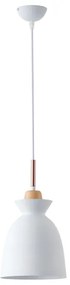 Luster na lanku 1xE27/15W/230V biela pr. 19,5 cm
