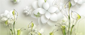 Obraz s kvetmi (120x50 cm)