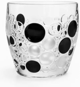 Bohemia Jihlava ručne maľované poháre na whisky Lisboa Black and Mate 350 ml 6KS