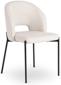 PROXIMA.store - Čalúnená glamour stolička BROS FARBA: béžová, FARBA NÔH: čierna