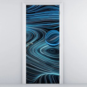 Fototapeta na dvere - Modrá abstrakcia (95x205cm)