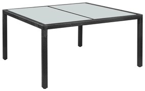Záhradný stôl, čierny 150x90x75 cm, polyratan 42563