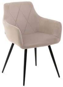 Jedálenská stolička FELLICE zamatová béžová 847269