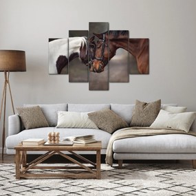 Obraz - Zamilované kone (150x105 cm)