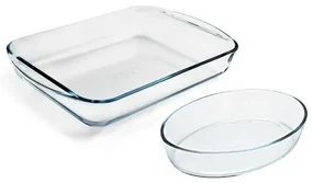 Pyrex Súprava sklenených pekáčov 2 ks, 3,7 l + 2,2 l