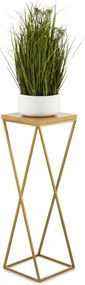 STOJAN NA KVETINÁČ LOFT7 70X24X24 CM ZLATÁ/HNEDÁ