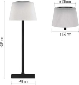 Stolná LED lampa Katie čierna