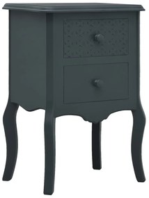 Nočný stolík sivý 43x32x65 cm MDF