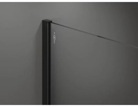 Mexen Kioto sprchová zástena 120x200 cm 8 mm, čierny profil, sklo čierny rám, 800-120-101-70-70
