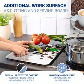 Kryty na sporák z tvrdeného skla v súprave 2 ks 52x30 cm Café Aromatica – Maximex