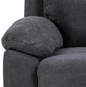 Polohovacia pohovka Mora 143 cm tmavosivá