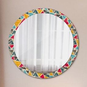 Okrúhle zrkadlo s potlačou Retro zloženie fi 100 cm
