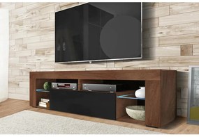 TV skrinka/stolík Bionca  (čierna + orech). Akcia -17%. Vlastná spoľahlivá doprava až k Vám domov. 1098609