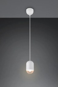 Biele kovové závesné svietidlo ø 11 cm Nara – Reality