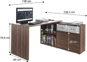 PC stolík, slivka/biela, RAFAEL NEW