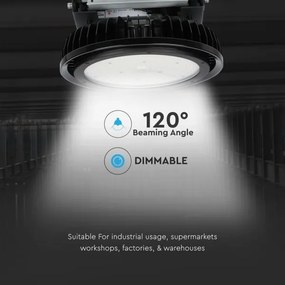 LED Stmievateľné priemyselné svietidlo High Bay LED/500W/230V 4000K IP65 čierna