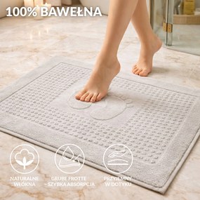 PODLOŽKA DO KÚPEĽNE HOTEL FEET 50X70 CM SIVÁ