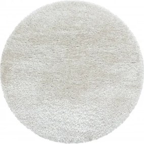 Ayyildiz, AKCIA: 80x80 (průměr) kruh cm Kusový koberec Brilliant Shaggy 4200 Natur kruh, biela, obývacia izba