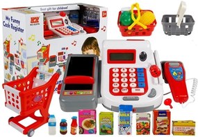 LEAN Toys Obchodná súprava pokladničný vozík
